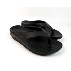 Oofos OOriginal Womens Size 6 Black Slip On Recovery Thong Flip Flop Sandals